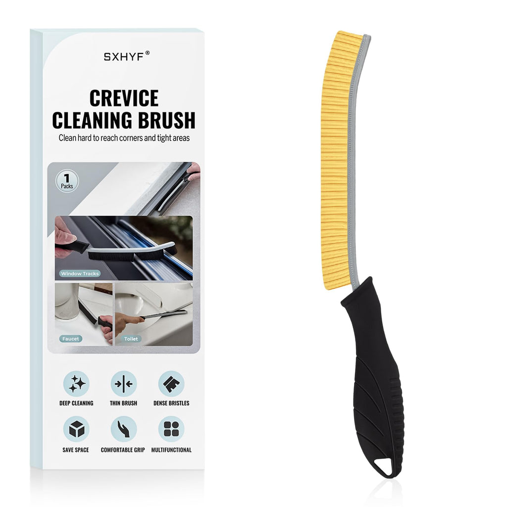 SXhyf Cleaning Brush - Hard Bristle Crevice Cleaning Brush Multifunctional Gap Scrub Brush Home Essentials Bathroom Cleaner Tools for Household Use Kitchen Window Faucets Toilet Grout Car