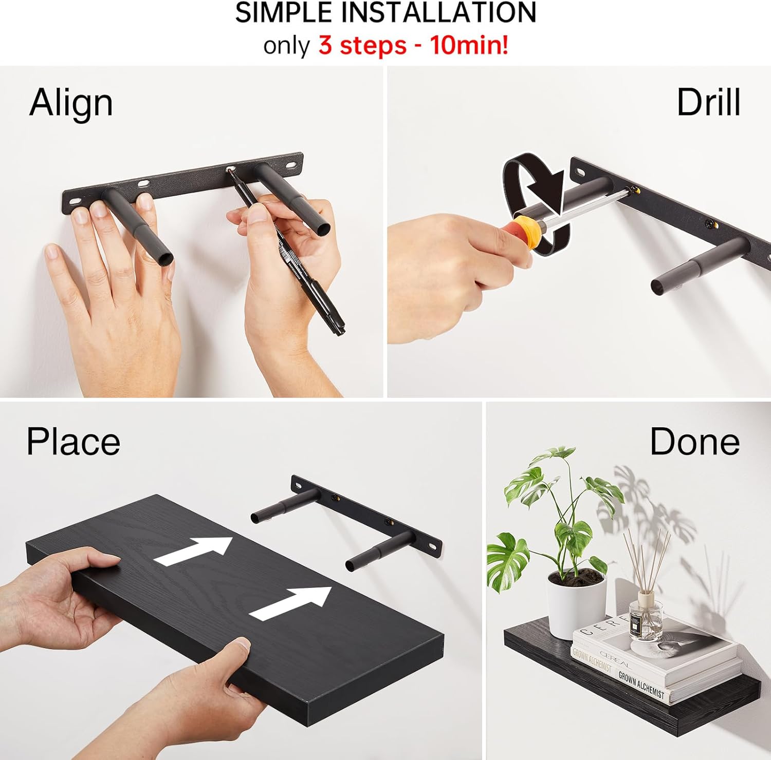 Chic Floating Wall Shelves