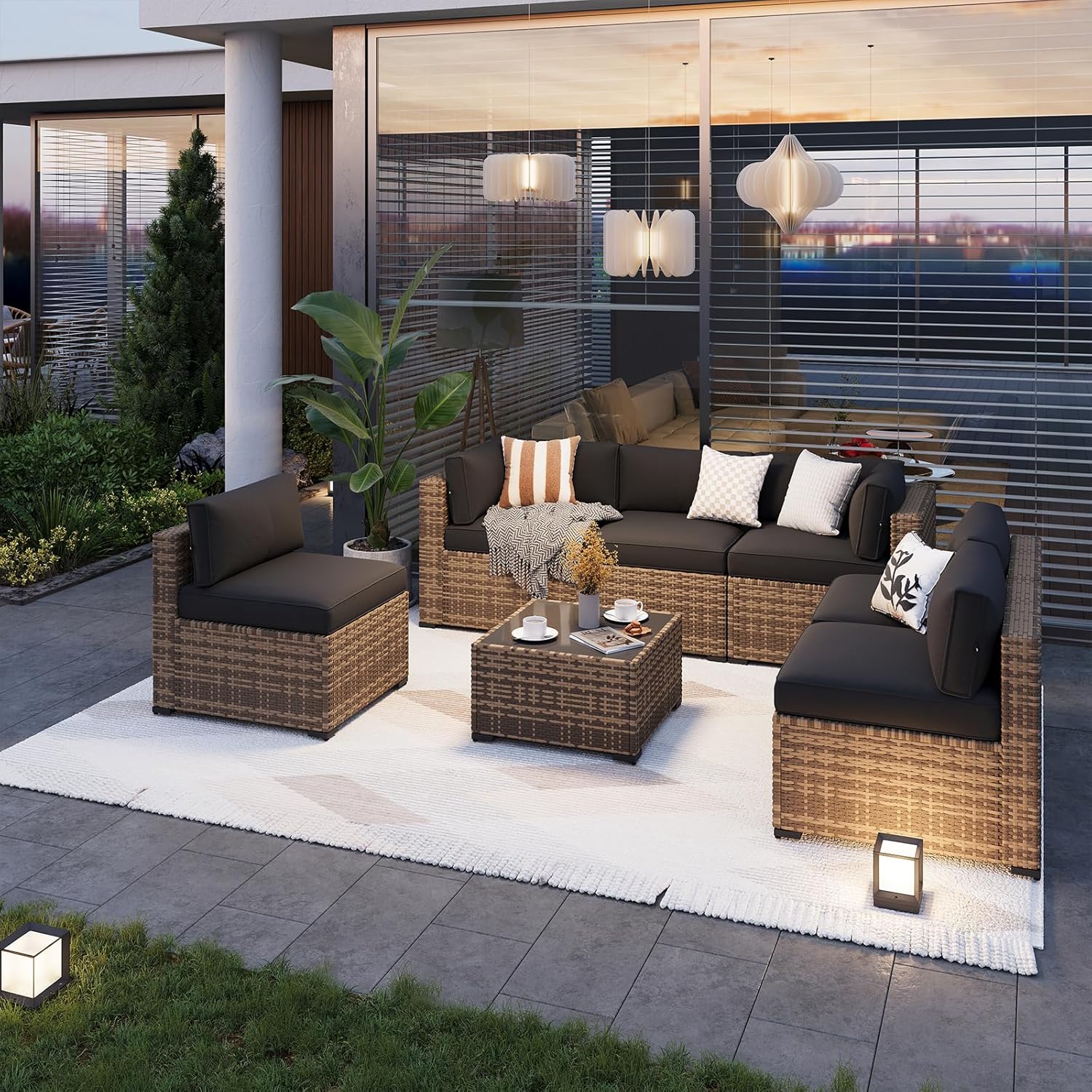 7-Piece Cozy Garden Sofa Set