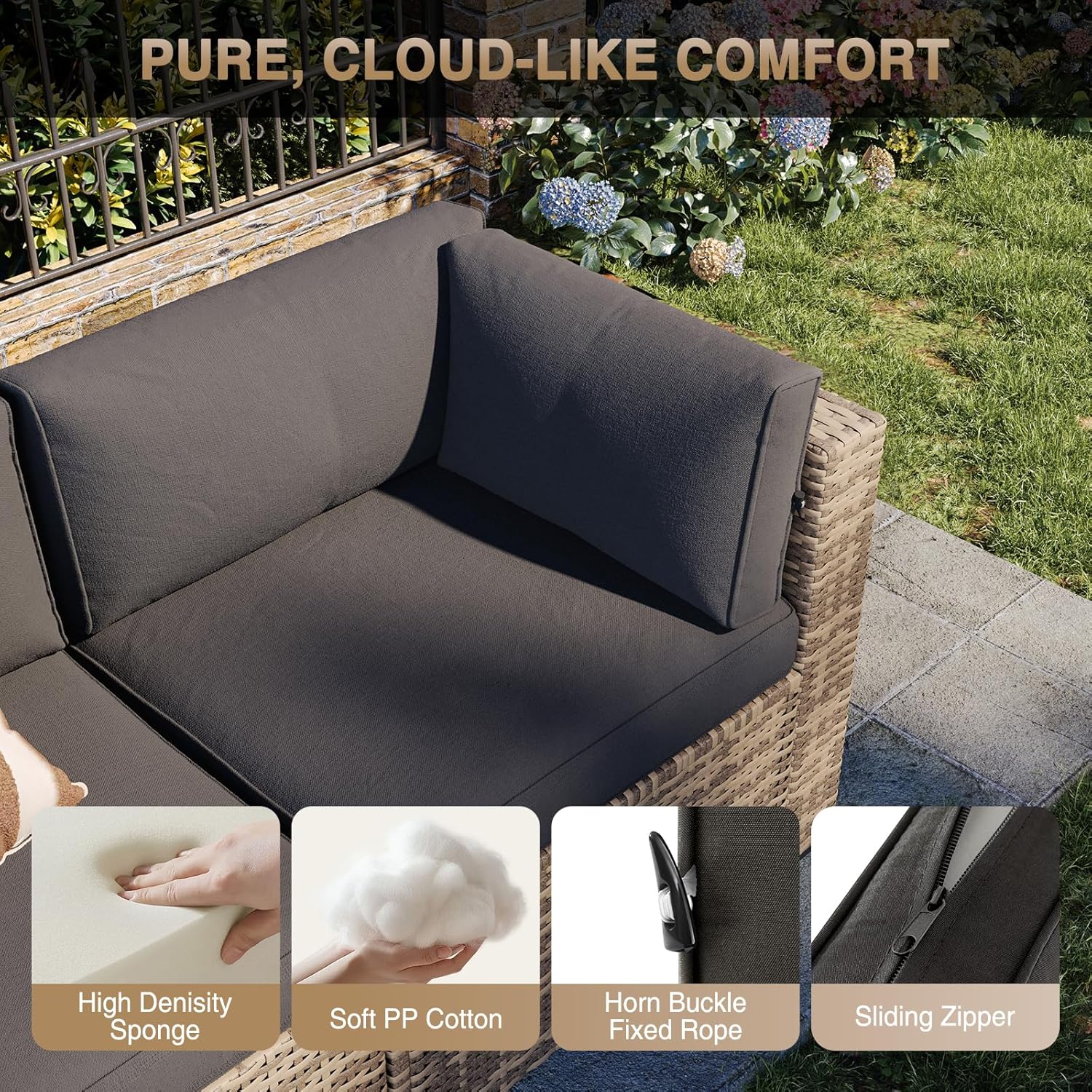 7-Piece Cozy Garden Sofa Set